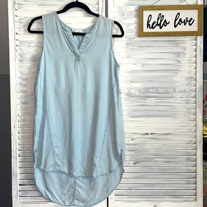Beachlunchlounge Denim white striped hiLo tank